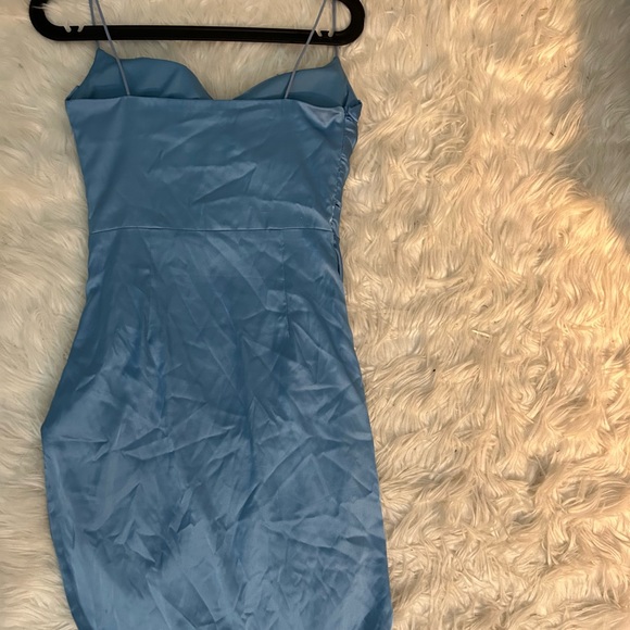 PARTHEA Asymmetrical Hem Ruched Satin Cami Dress *WORN ONCE* - Picture 3 of 3
